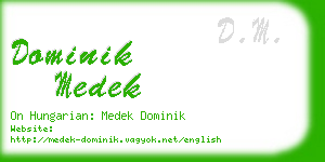 dominik medek business card